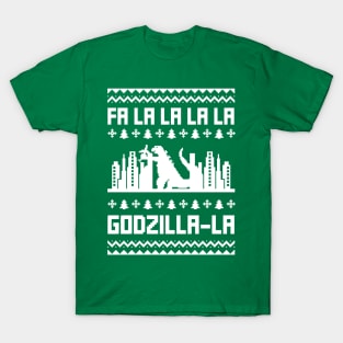 Ugly Christmas Sweater - Fa La La La La Godzilla La T-Shirt
